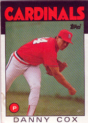 1986 Topps Baseball Cards      294     Danny Cox